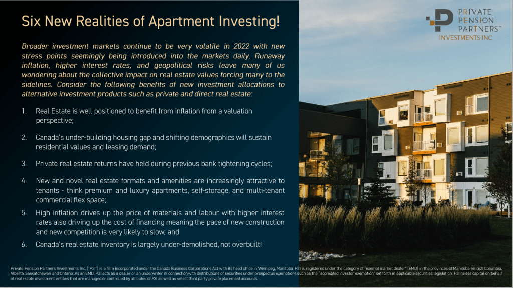 Information about the six new investments.